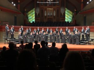 Daniel, post-concert with the UNT A Cappella choir