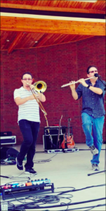 "Jethro Tull," and Tull's trombonist son (Scott & Steve at the LOT)